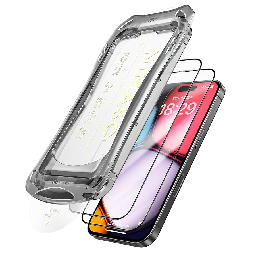 Amazon | NIMASO ガラスフィルム iPhone 16 Pro Max用 強化