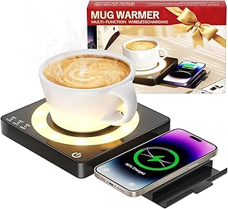 Coffee Mug Warmer, Smart Mug Warmer, 15W Wireless Phone Charging, 3 Heat...
