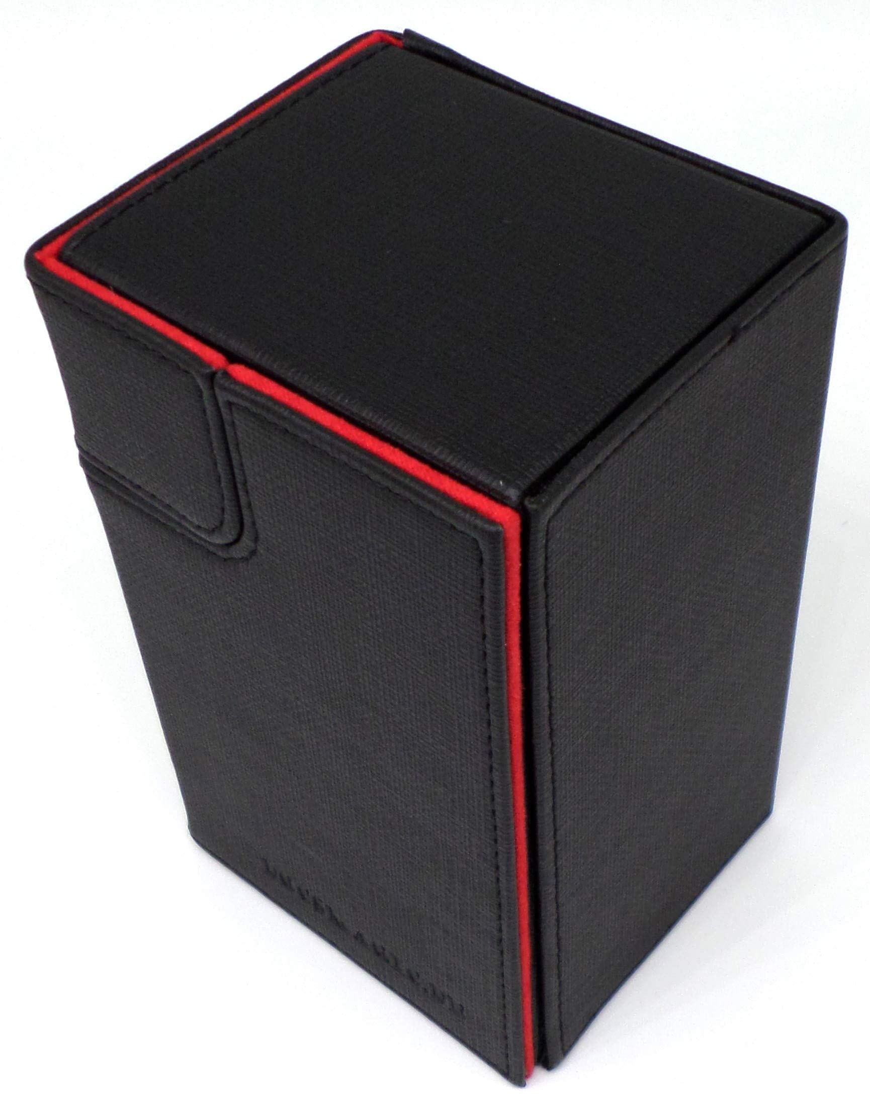 docsmagic.de Premium Magnetic Tray Box (80) Black/Red + Deck Divider - MTG PKM YGO - Caja Negra/Roja — view 2