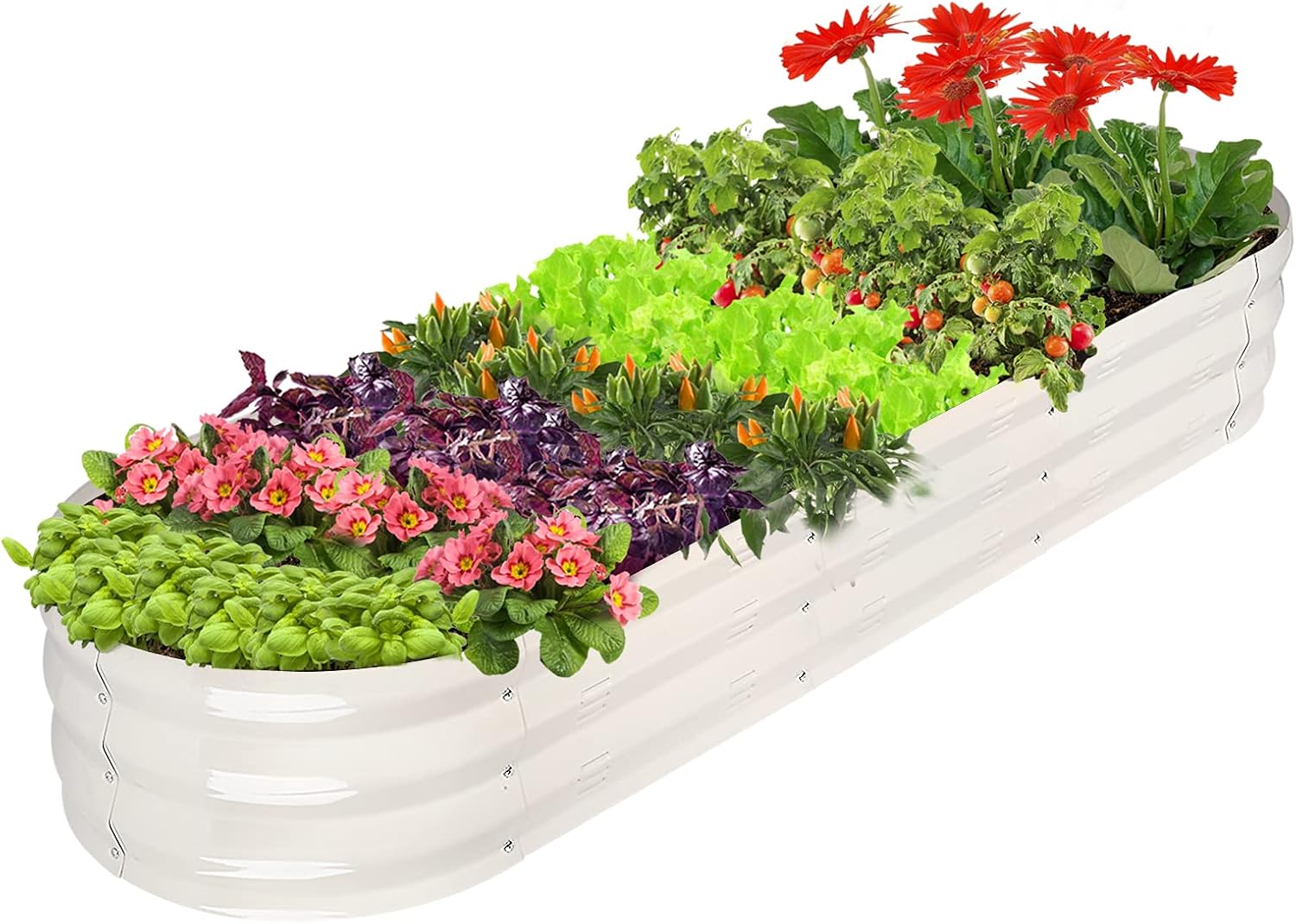 GADI 67-Inch Raised Garden Bed, Metal Planter Box for Vegetables and Flowers, Large Outdoor Gardening Kit, Easy DIY Assembly, Weather-Resistant & Rust-Proof