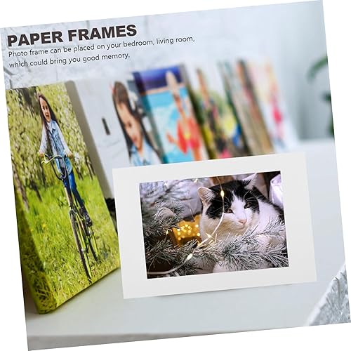 Miniatura 3 de BESTOYARD 10 unids marco de fotos retro decoración retro titular de fotos DIY marco de fotos hogar marcos de fotos de papel marcos de papel