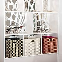 Vista 5 de Posprica Contenedores de almacenamiento, cubos de almacenamiento, 13 × 13 cajones de tela, cestas organizadoras, contenedores