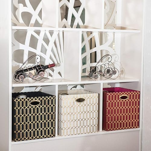 Miniatura 5 de Posprica Contenedores cúbicos de almacenamiento, cubos de almacenamiento, 13 × 13, cajones de tela, organizador de cestas