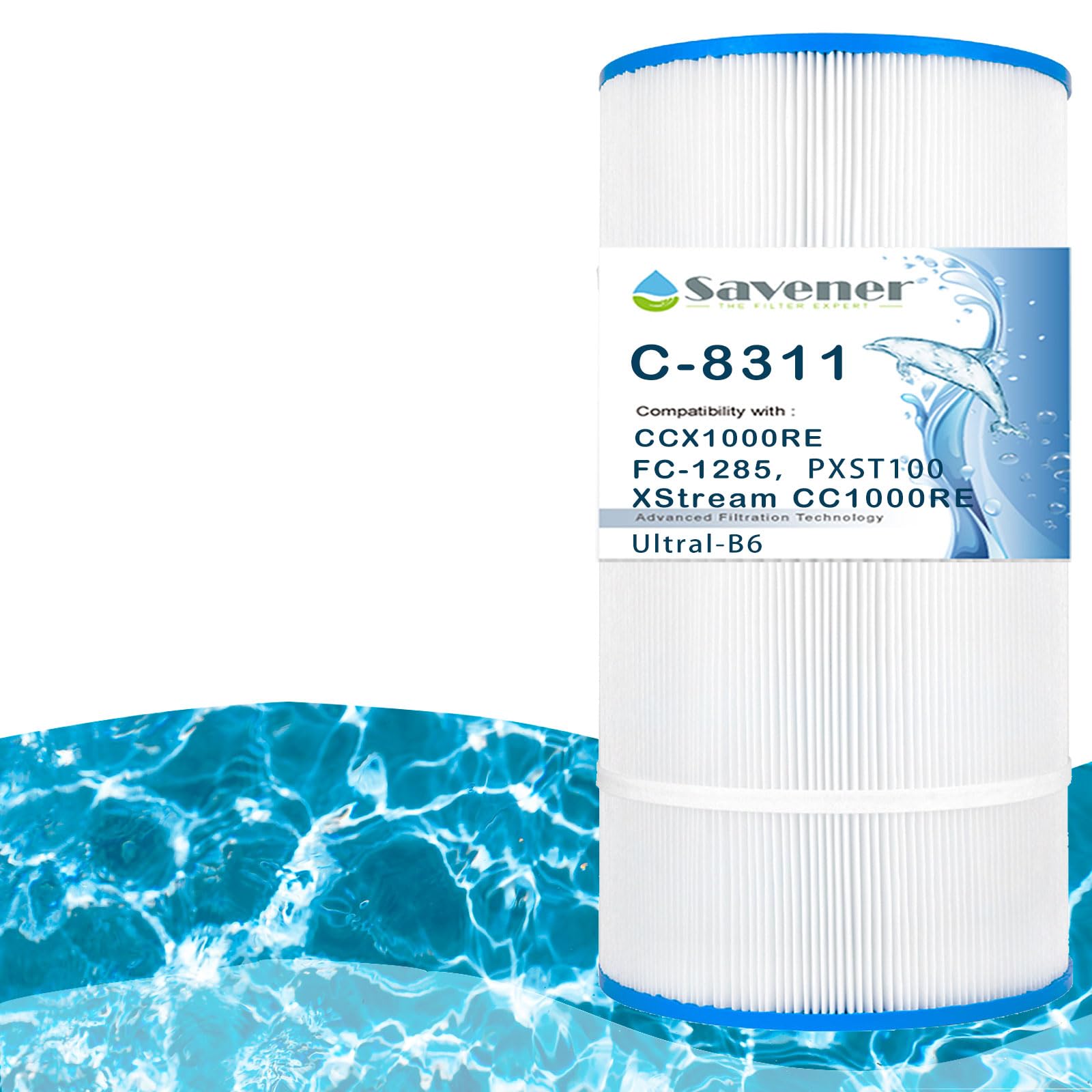 Savener C-8311 Pool Filter Cartridge Replacement for CCX1000RE (CC 1000E), XStream CC1000RE, PXST100, FC-1285, 81005, 100 sq.ft, 1 Pack