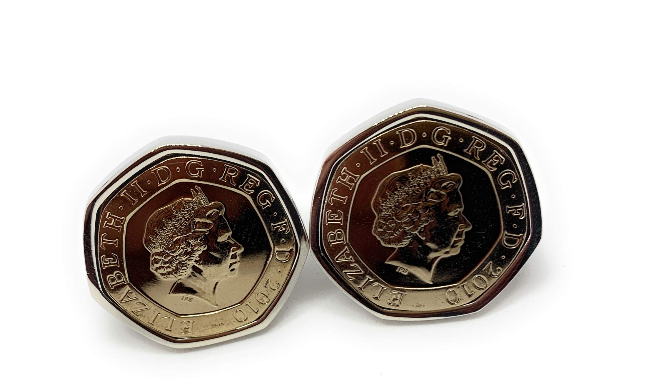 Premium 2010 Original 20p for a 15th Crystal Wedding Anniversary Cufflinks Steel Wedding