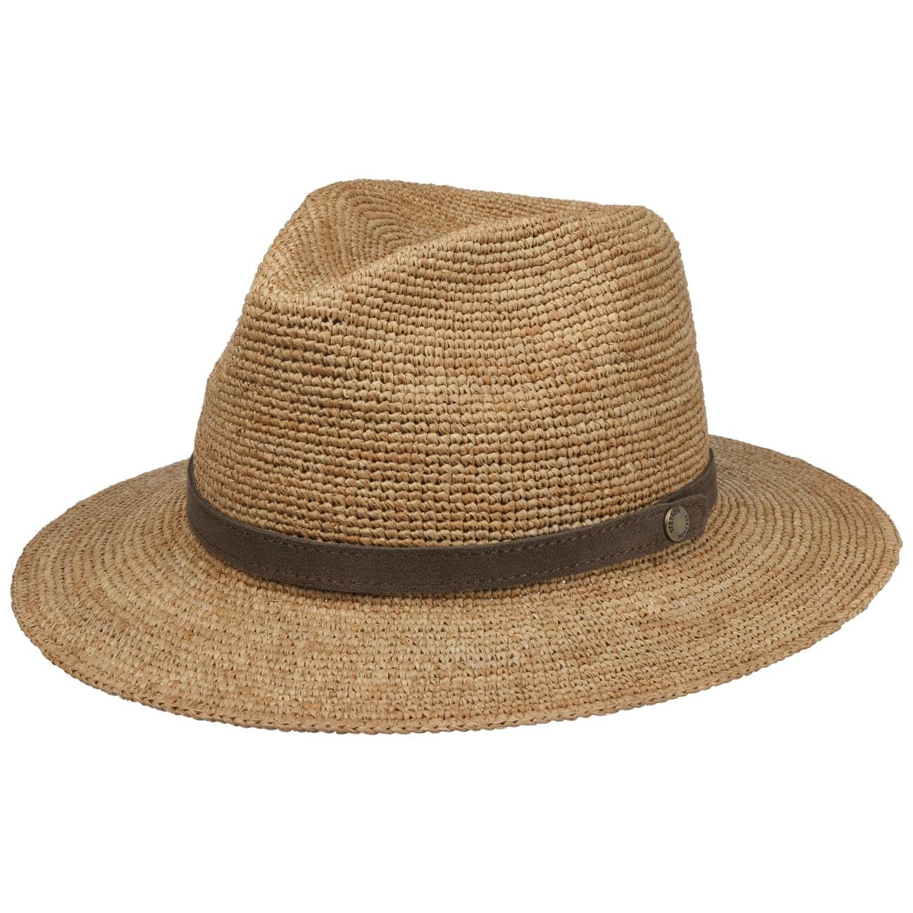Stetson Traveller Cappello di Paglia Crochet Arrotolabile Unisex Primavera Estate