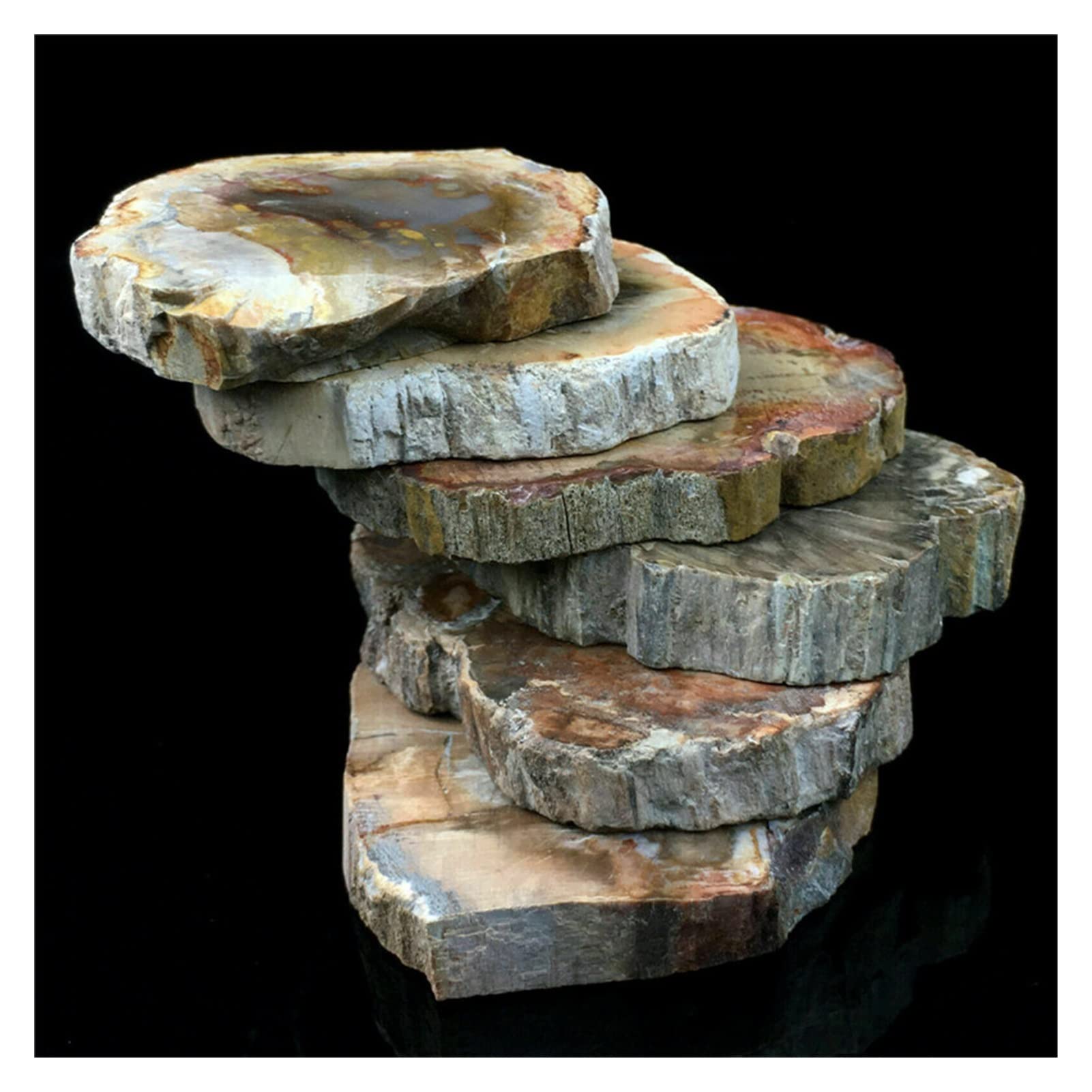 AAKOMA Cristallo Naturale Grezza Naturale Microsezione levigata Pietra pietrificata Cristallo di Quarzo Regalo Guarigione 1pc