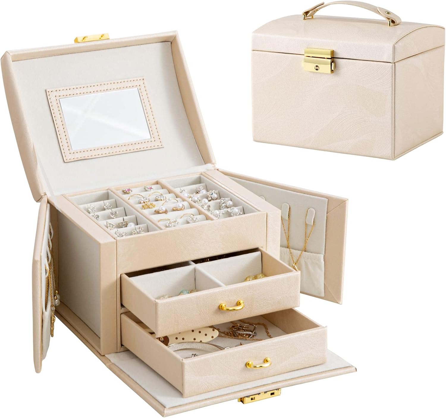 大人気】ジュエリーボックスBK/BR/WH 大人気】ジュエリーボックスBK/BR/WH