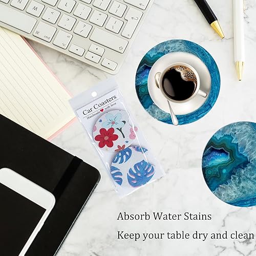 Miniatura 6 de BLOSDREAM 100 tarjetas de posavasos para automóvil, posavasos de sublimación con 100 bolsas, posavasos de 6.8 x 2.85 pulgadas, compatibles con