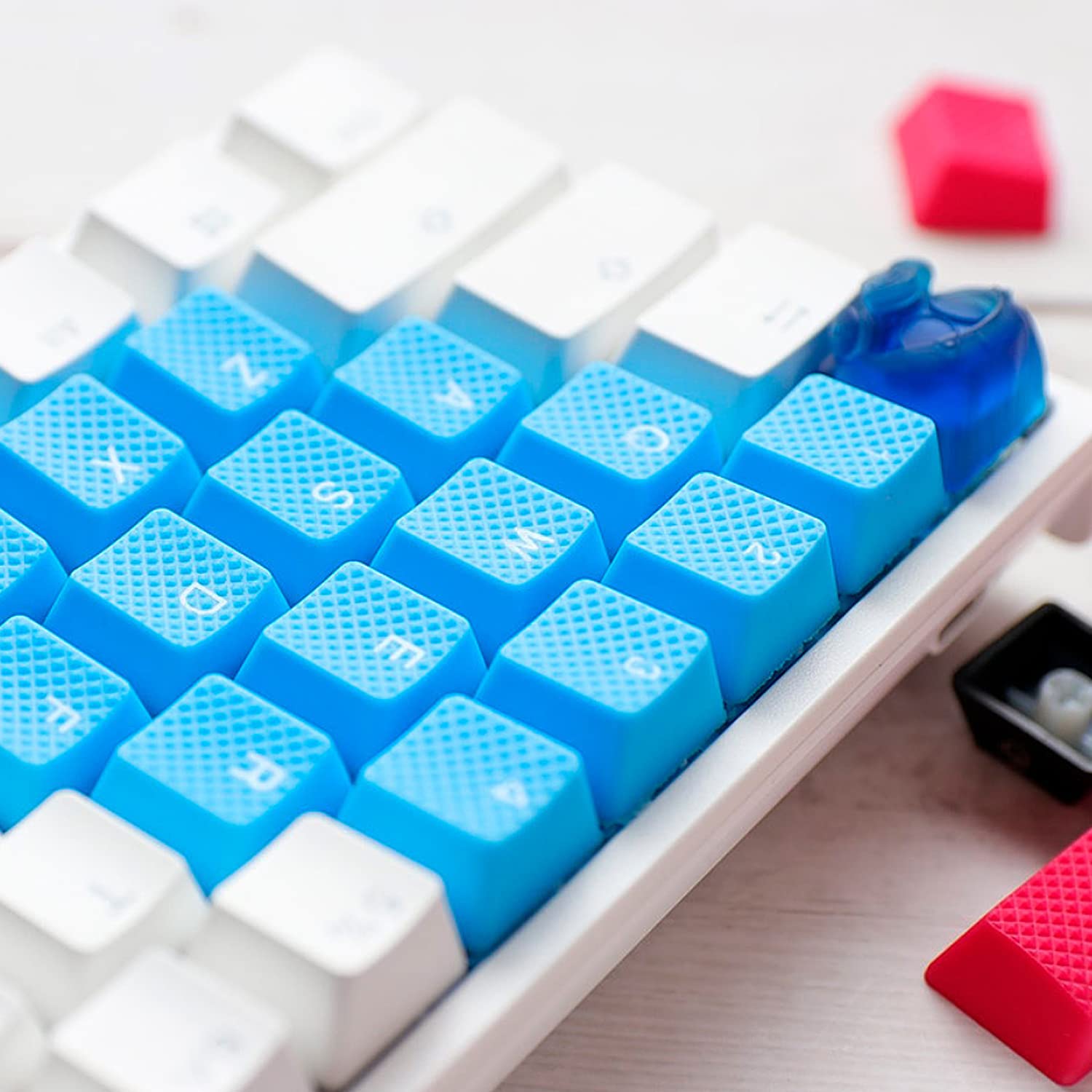 Ducky Rubber Keycap Set, 31 Tasten, Double Shot, Gummiert, für B