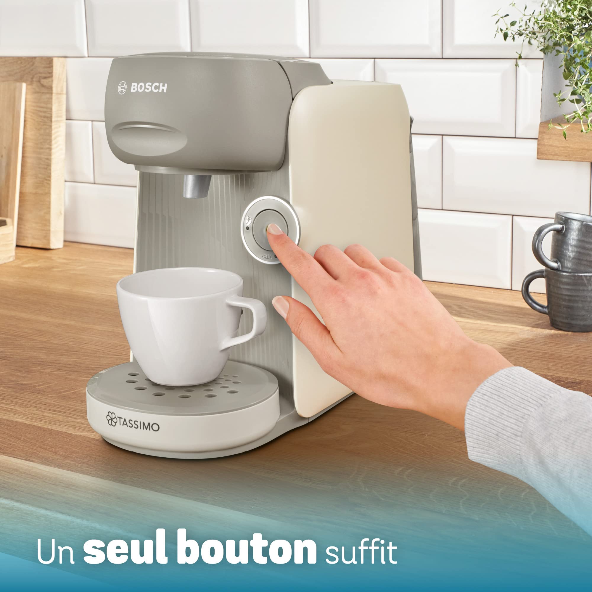 Bosch, machine à café, distributeur multi-boissons TASSIMO FINESSE, TAS16B3, jusqu'à 70 boissons chaudes, IntensityBoost, INTELLIBREW, crème