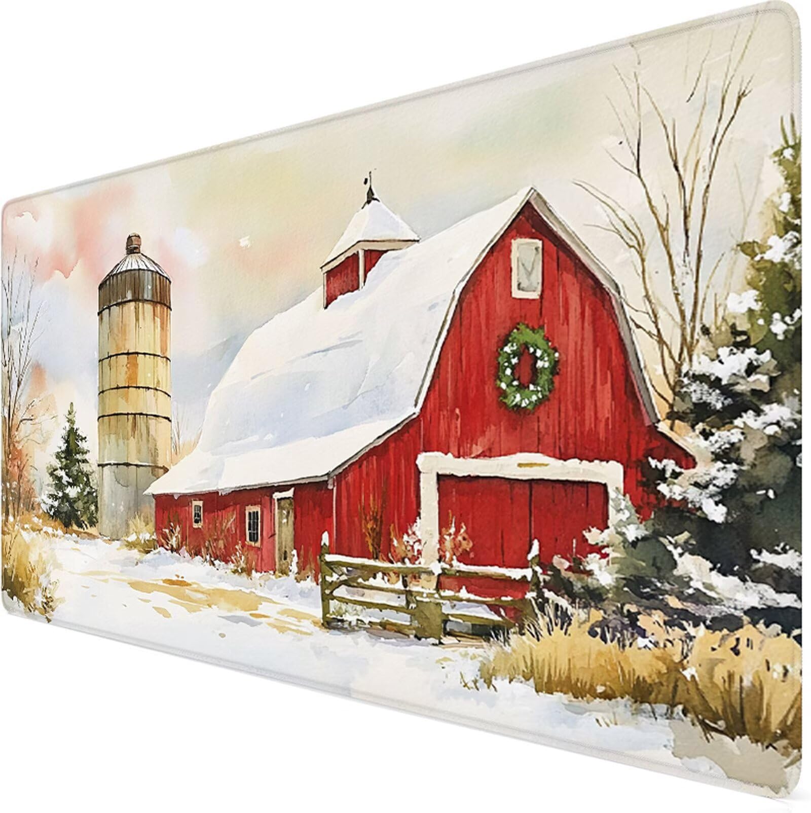 Podkładka pod mysz XXL 1200x600x3mm podkładka pod mysz zimowa twarda podkładka pod mysz poprawia precyzję i szybkość, wodoodporne antypoślizgowe, szyte krawędzie, akcesoria do gier, komputer, prezent