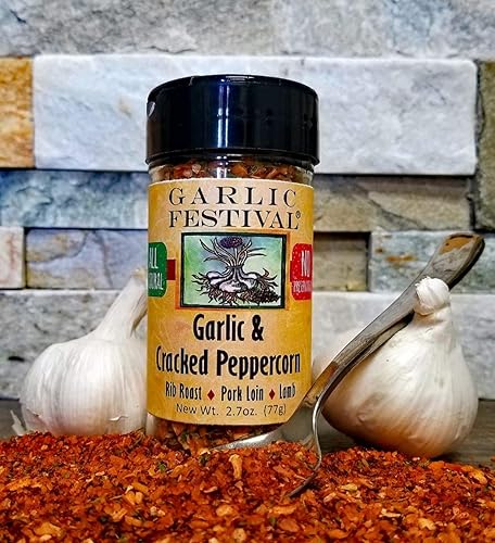 Miniatura 2 de Garlic Festival Foods Condimento de ajo y pimienta agrietada 2.7 oz.