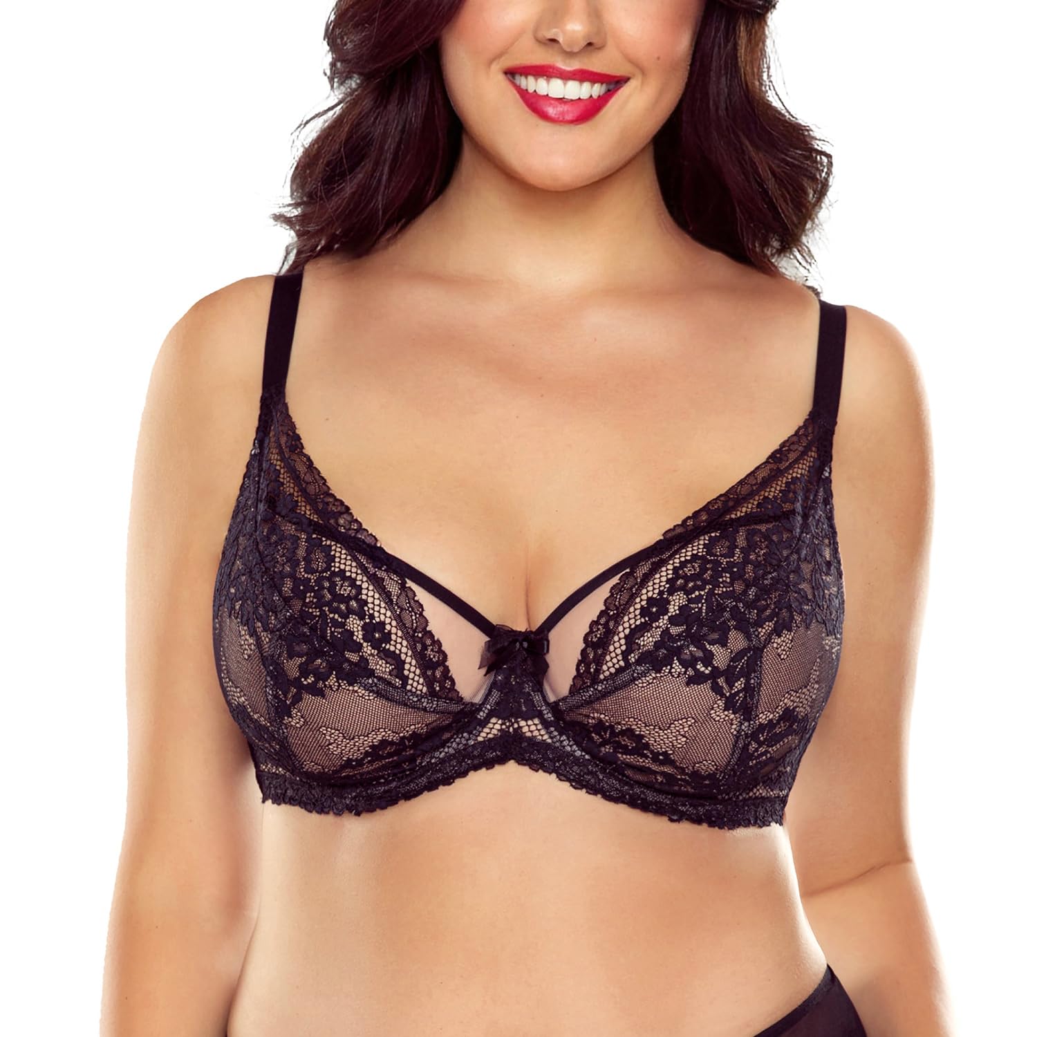 Vivisence Reggiseno Non Imbottito Elegante Femminile con Pizzo 1061