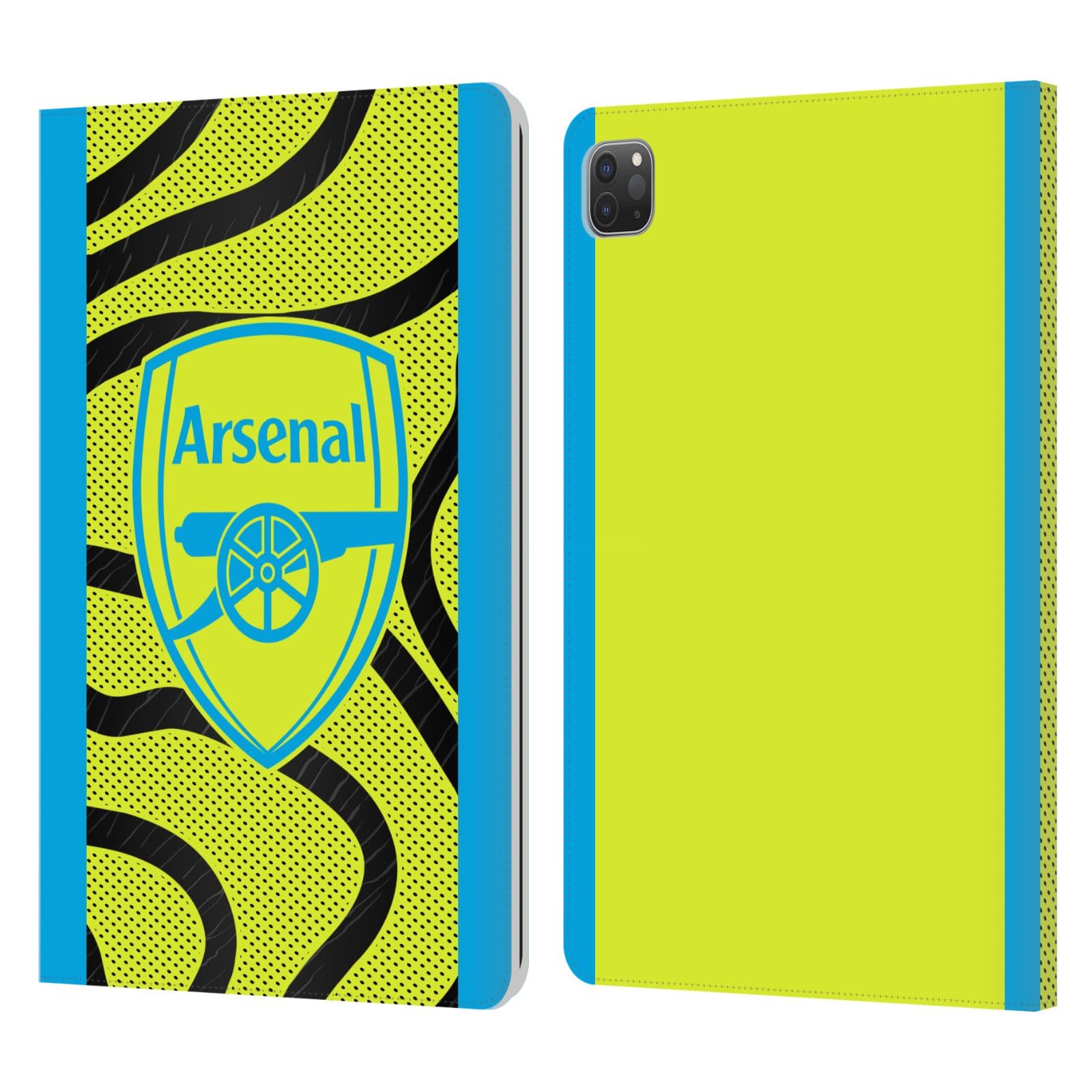 Head Case Designs Officially Licensed Arsenal FC Away 2023/24 Crest Kit Leather Book Wallet Case Cover Compatible with Apple iPad Pro 11 2020/2021 / 2022