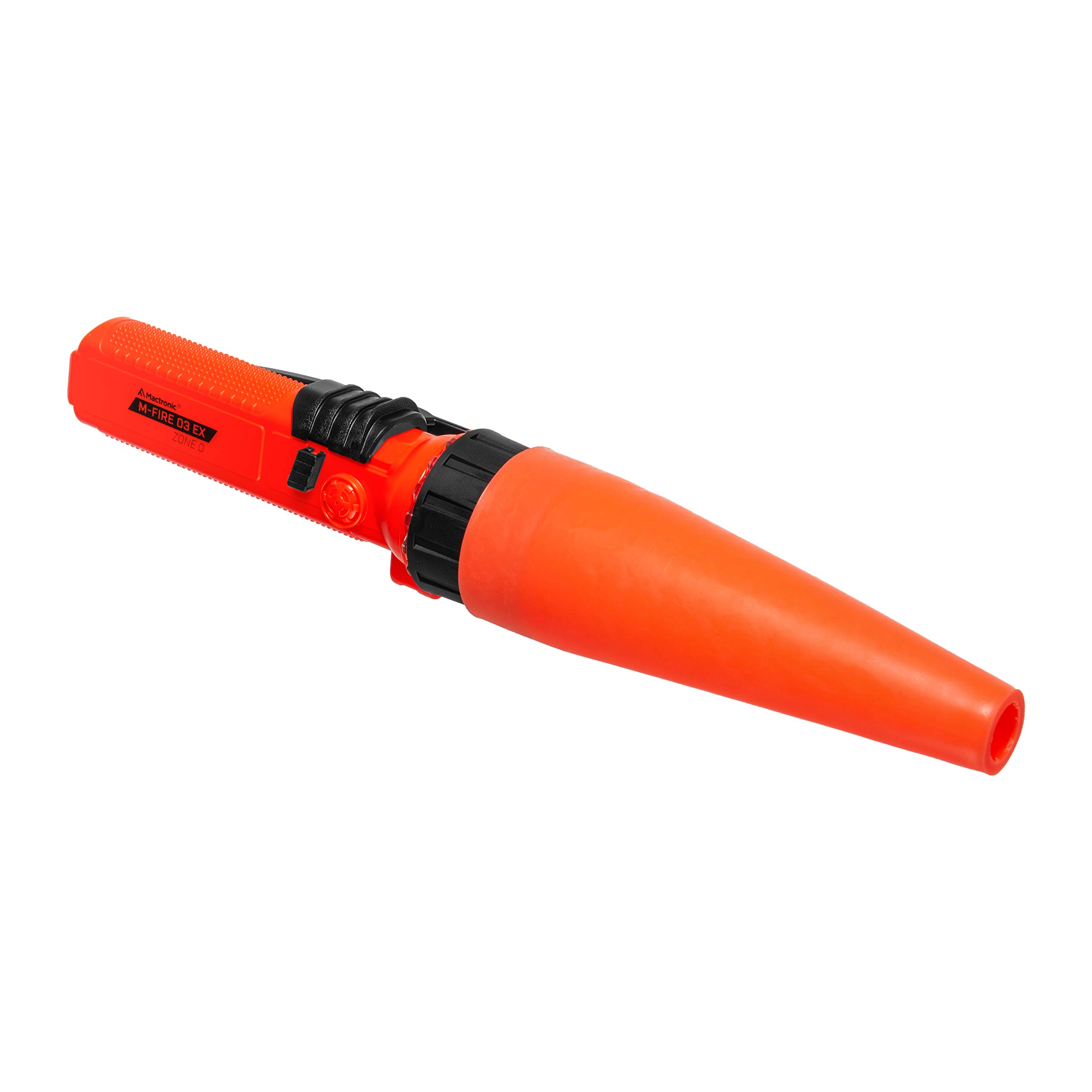 Mactronic M-FIRE 03 ATEX - Linterna LED de 180 lúmenes | Peso 240 g con pilas, tipo de protección IP68, alcance de 177 m | Funciona con pilas, 4 pilas Energizer E91 (AA) (incluidas)