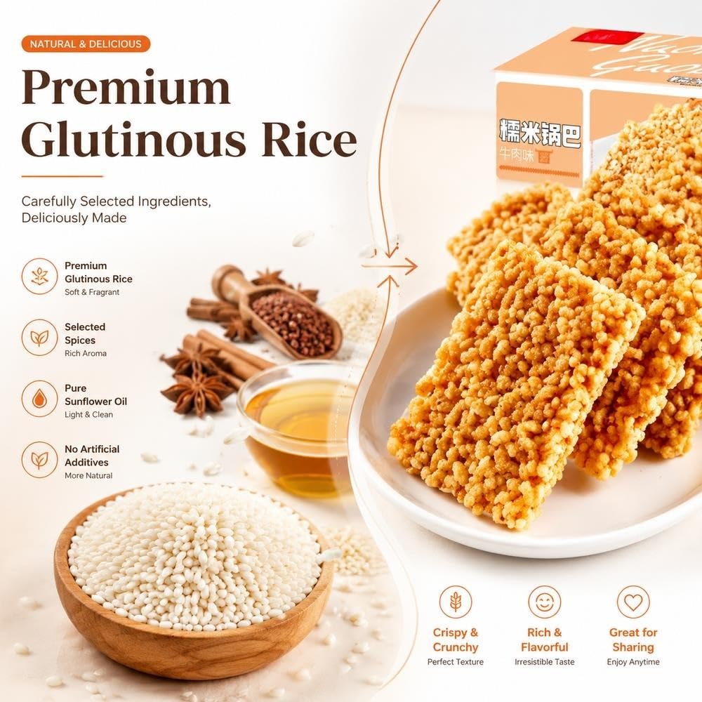 Cracker Di Riso Croccanti Al Gusto Di Manzo 500g