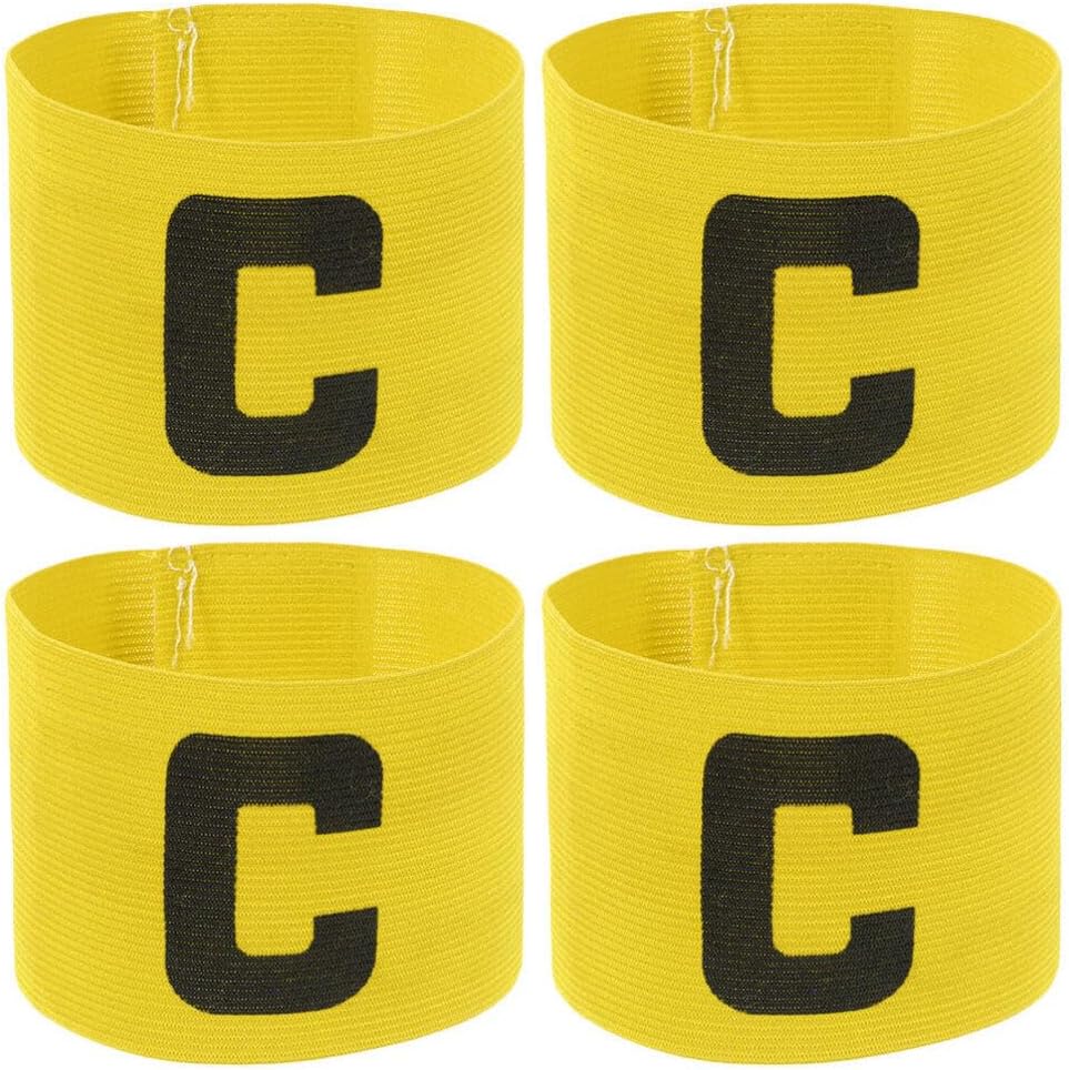 Toddmomy 4pcs Captain Armband for Soccer Basketball and Team Sports Bright Colors -wear Design Reusable Arm Bands for