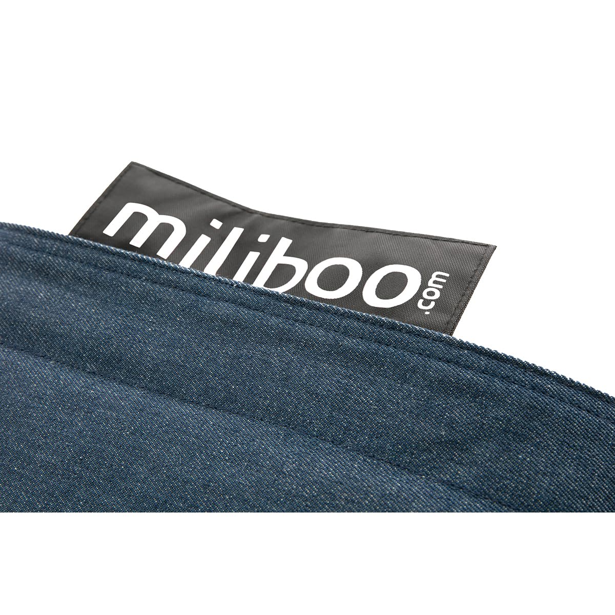 Housse De Pouf Géant BIG MILIBAG En Coton Bleu Jean - Change Ta Déco Facilement
