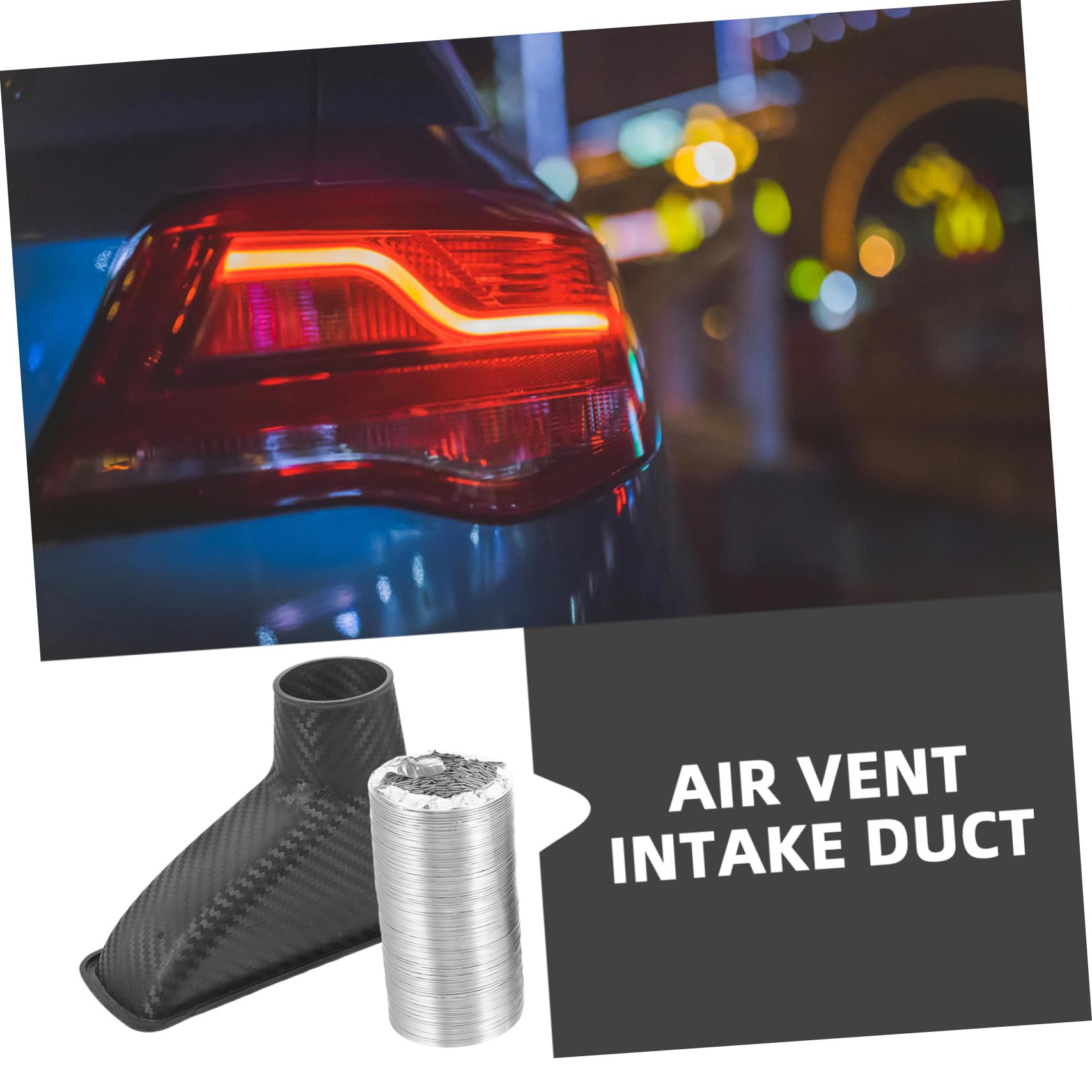 Prise Auto Fibre de Conduit Dadmission Robuste pour Ventilation Moteur Installation Facile Améliore Performance et Refroidissement Voiture