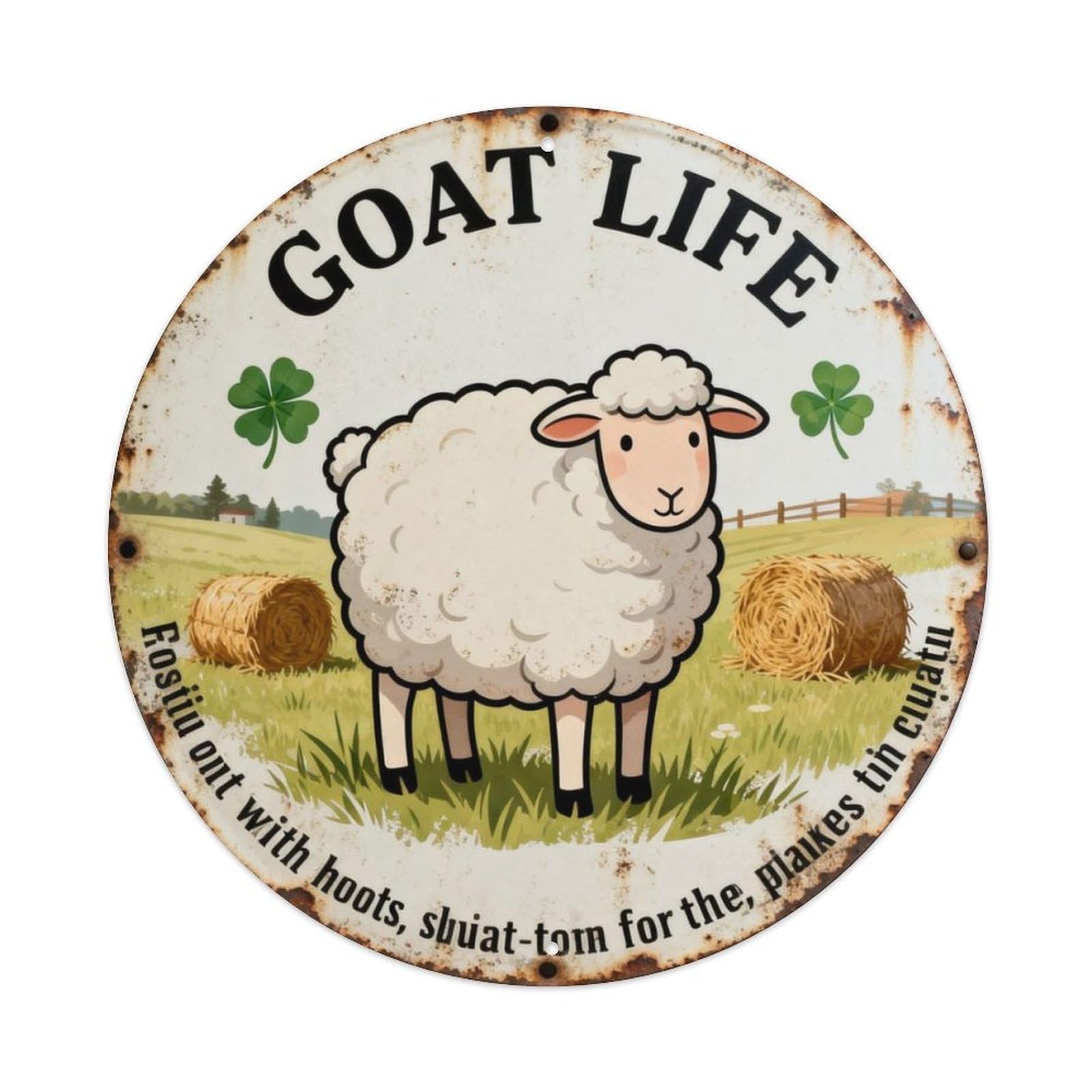 GOAT LIFE Metal Tin Sign Plaque
