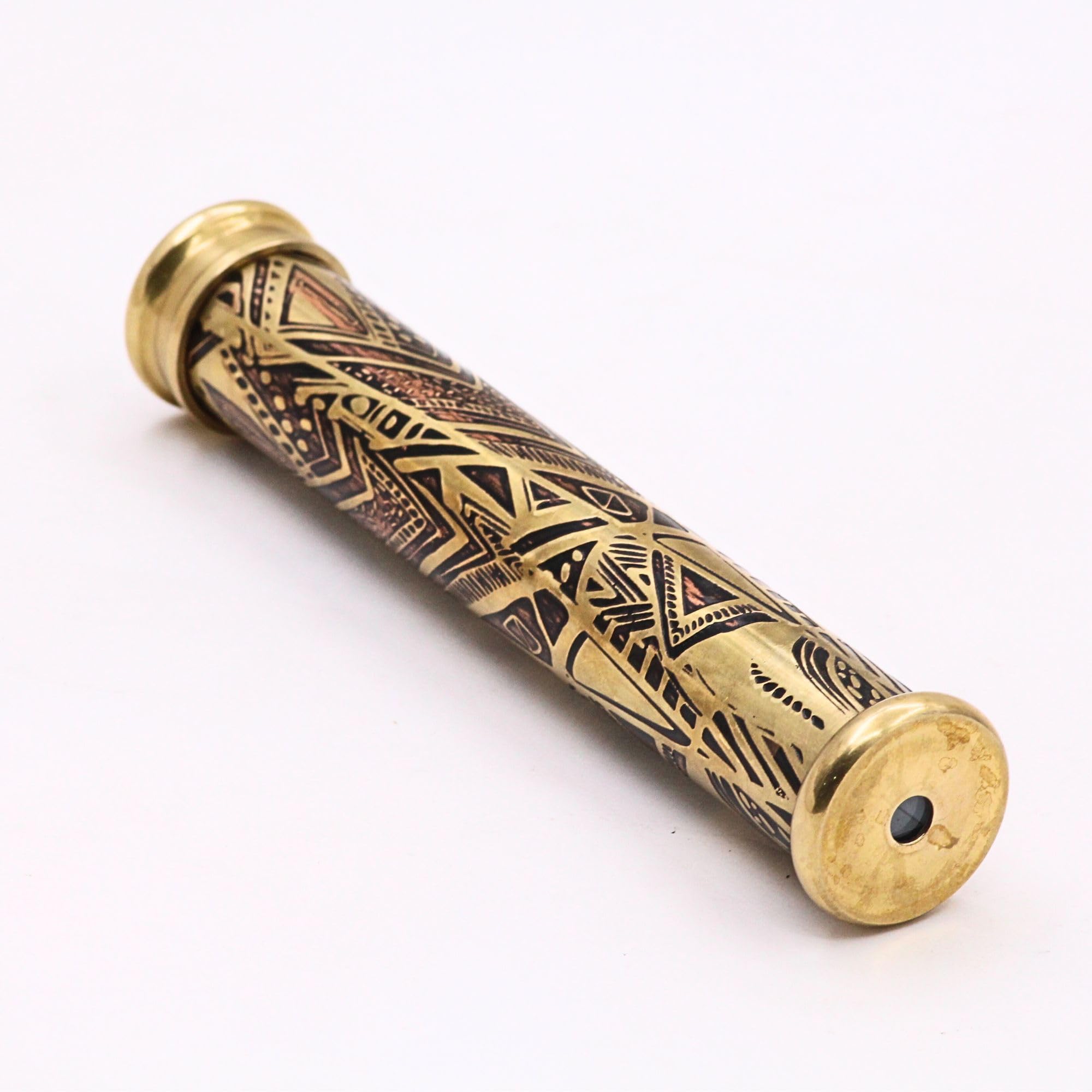 Handgefertigtes Teleidoskop aus Messing, Vintage-Look, Kaleidoskop mit Holzständer, nautisches Dekor zum Verschenken, antikes Finish, Geschenk für Ehemann, Abschluss, Ruhestand, Weihnachten
