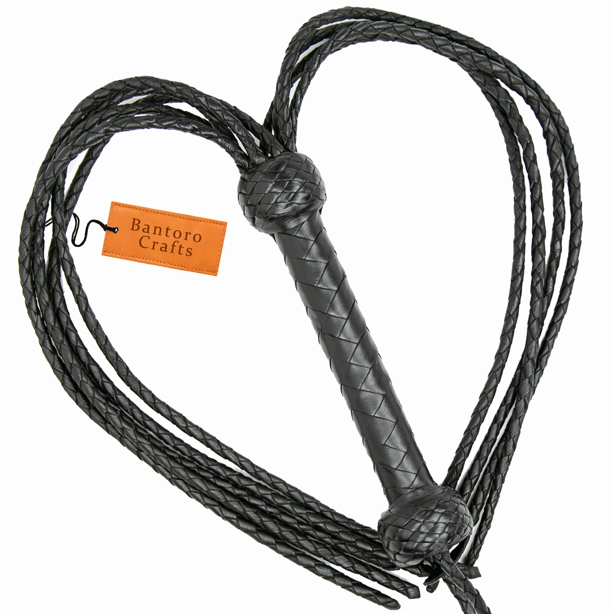 Látigo erótico de Cuero Negro Cat-O-Nine Tails Látigo de Cuero de Nueve Colas Látigo de Cuero Hecho a Mano Látigo Thuddy