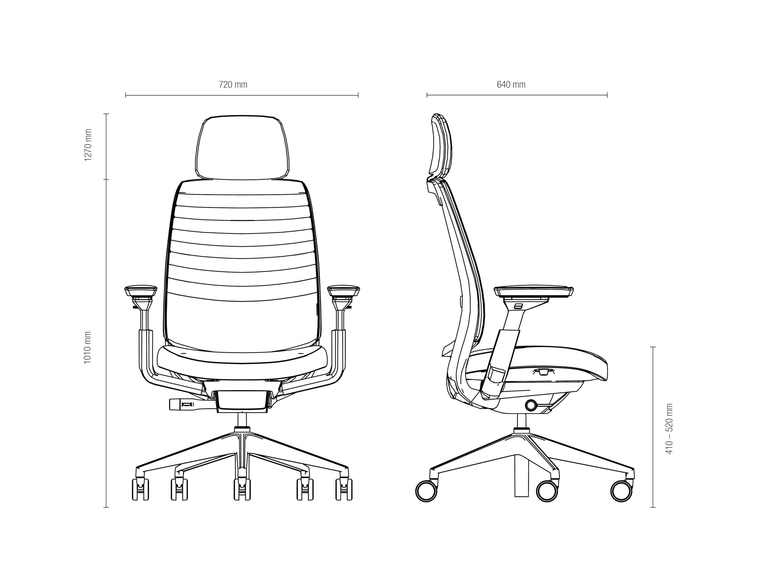 Steelcase Sedia da ufficio ergonomica: Series 2, con poggiatesta, Truffle
