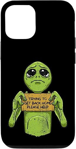Funda de regalo divertida para iPhone 14 Pro Alien Trying To Get Back Home