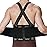 NeoTech Care Back Brace with Suspenders for Work - Industrial Lifting Safety, Elastic Compression, Hook & Loop Closure (Black, Size XL)