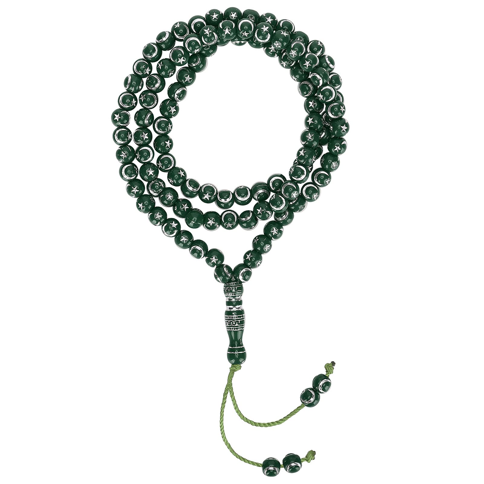 Tiiyee Islamic Prayer Bead 99 Beads, Resin Tasbih Ramadan Gifts for Men or Women 49 cm Engraved Muslim Praying Rosary Religious Eid Mubarak Misbaha Tasbeeh Accessories 3 Colors