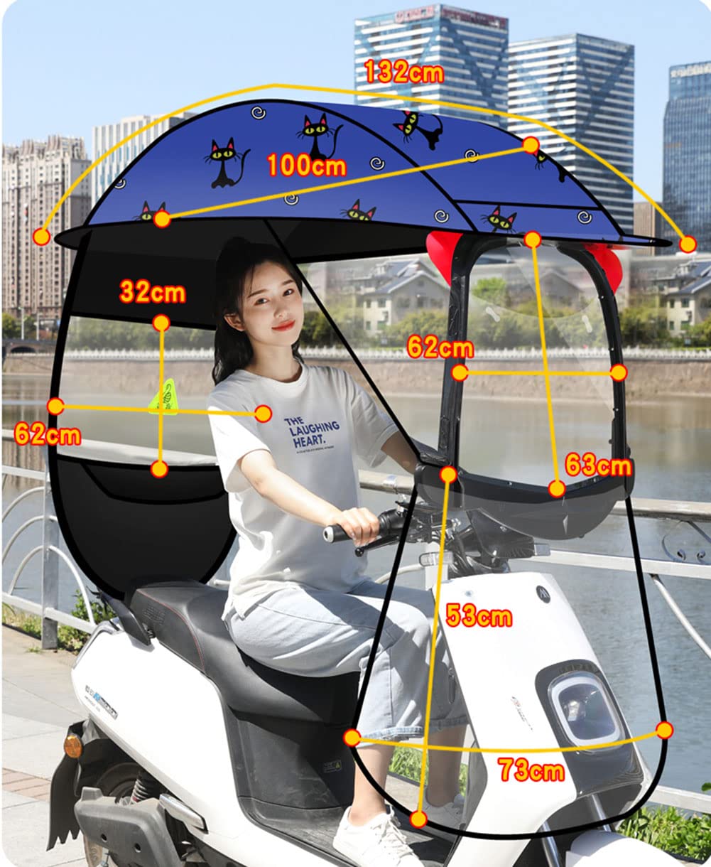Cubierta de parasol para motocicleta eléctrica, cubierta transparente para automóvil eléctrico, cubierta para scooter de movilidad, protección contra el sol, la lluvia y el viento, cubierta universa