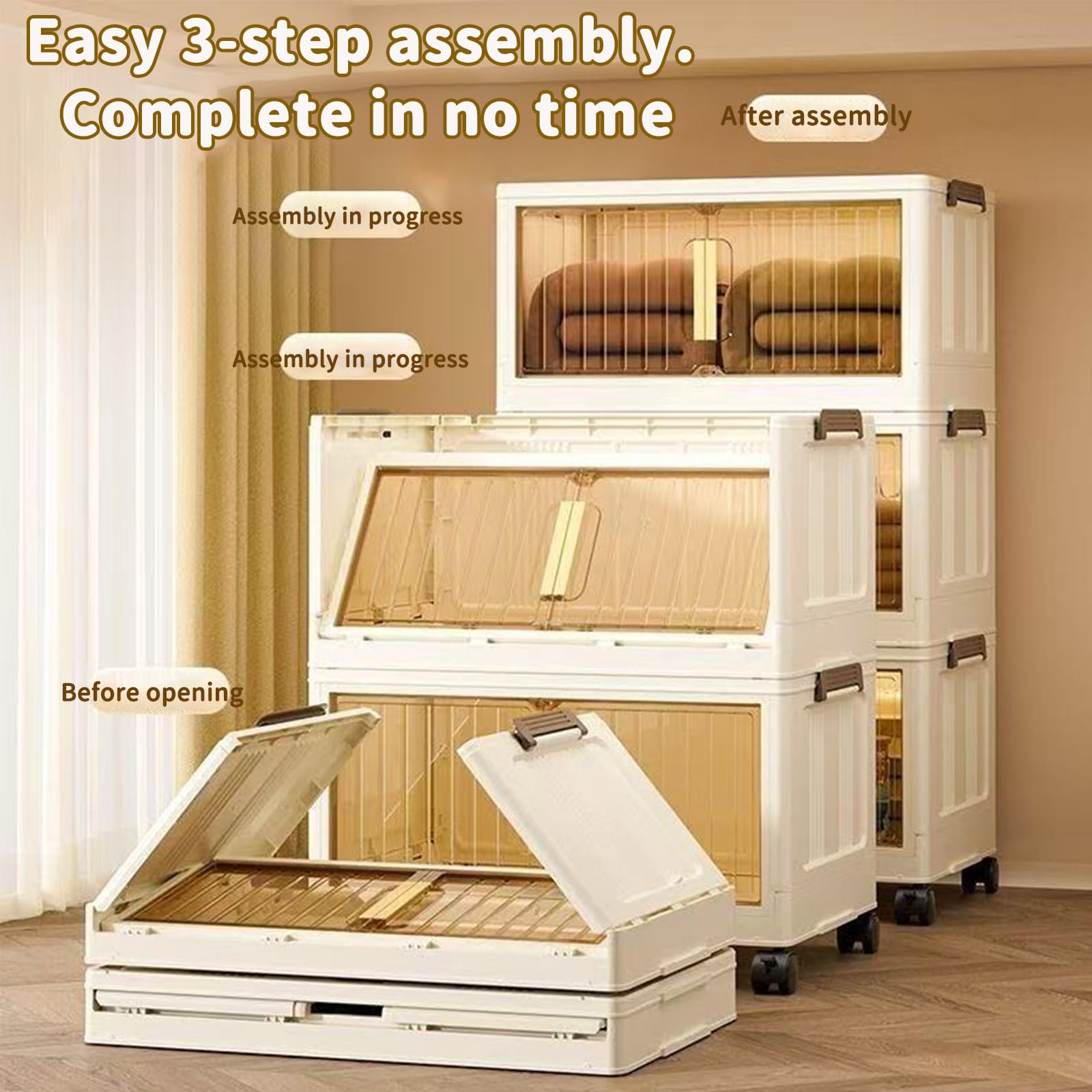 Scatola portaoggetti impilabile a più livelli in plastica con coperchio, per bagno e cucina, organizer magnetico per porta, facile da montare, 1-5 ripiani per massimizzare lo spazio