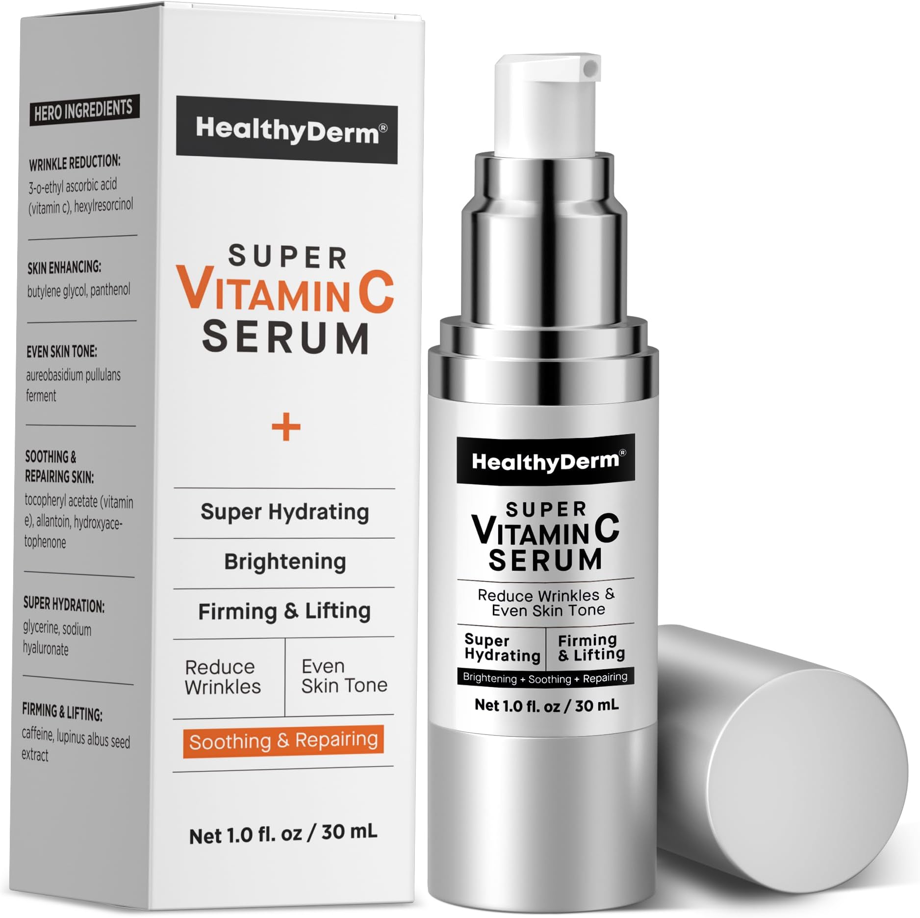 Super Vitamin C Serum for Women Over 70: Niacinamide, Vitamin C, Hyaluronic A...