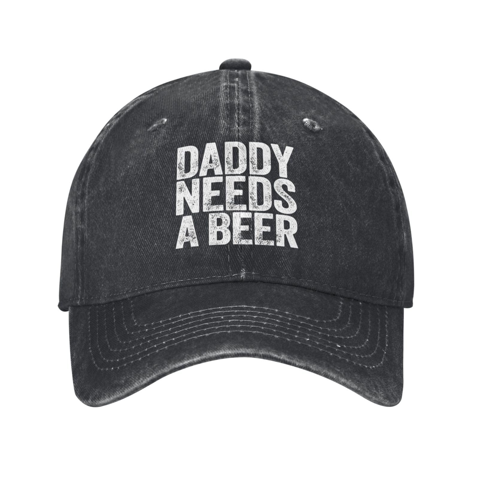 KWQDOZF Daddy Needs A Beer Hat for Man Hunting Hats Gifts for Mom Workout Cap Black