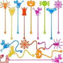 36 Pack Halloween Sticky Hands Toys Spider Web Cat Bat Pumpkin Candy Ghost Sticky Stretchy Toys for Kids Girls Boys Halloween Goodie Bags Fillers Party Favors Treat Bag Gifts