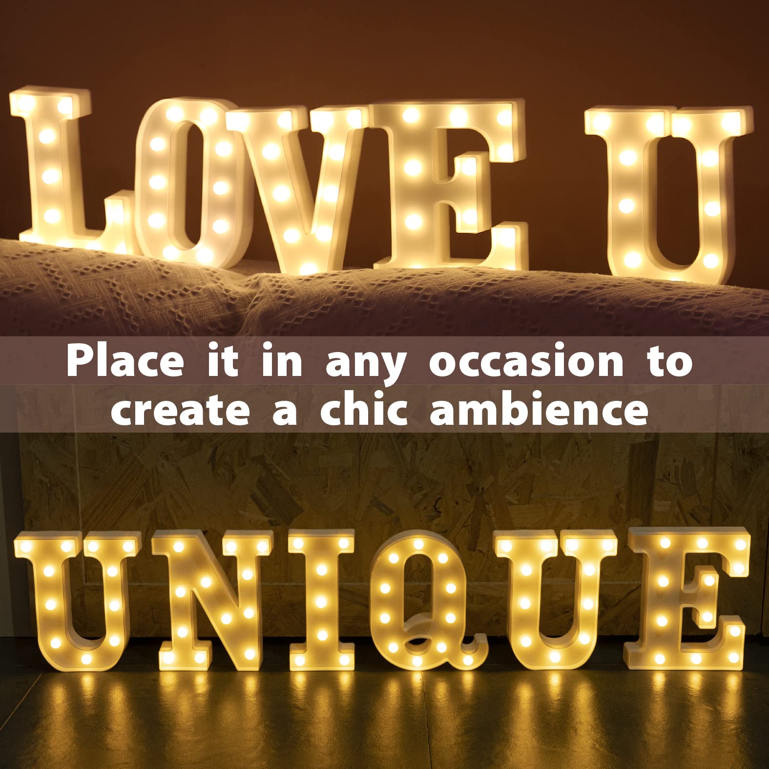 Amazon.com: HXWEIYE LED Marquee Letters Lights Sign-U, Led Letters