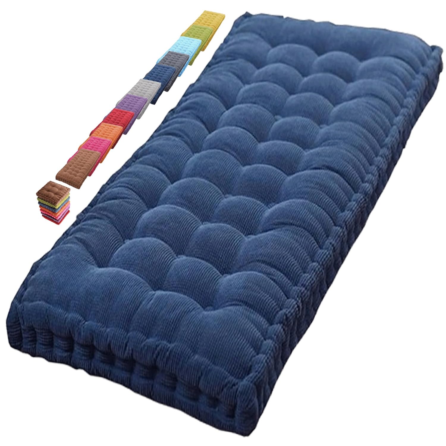 Coussin pour Banc 100x45/120x45/140x45/150x50/180x55cm Exterieur intérieur Coussin D'assise Salon de Jardin Galettes de Chaise Rectangulaire Coussins de Canapé Coussins de siège(9F,165x50cm/64.96x19.6