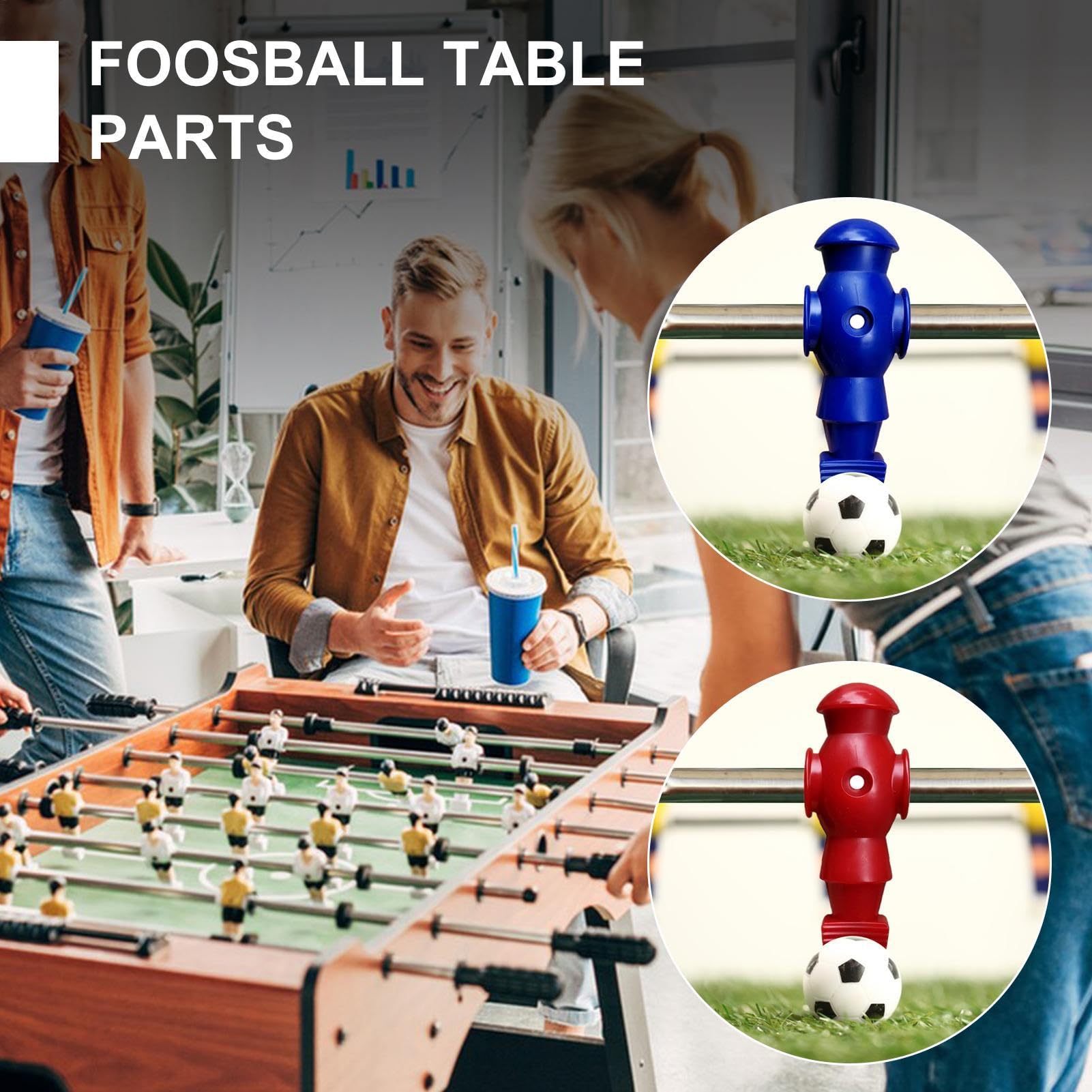 Set de Jugadores de Fútbol de Mesa 26 Piezas de Repuesto y Accesorios para