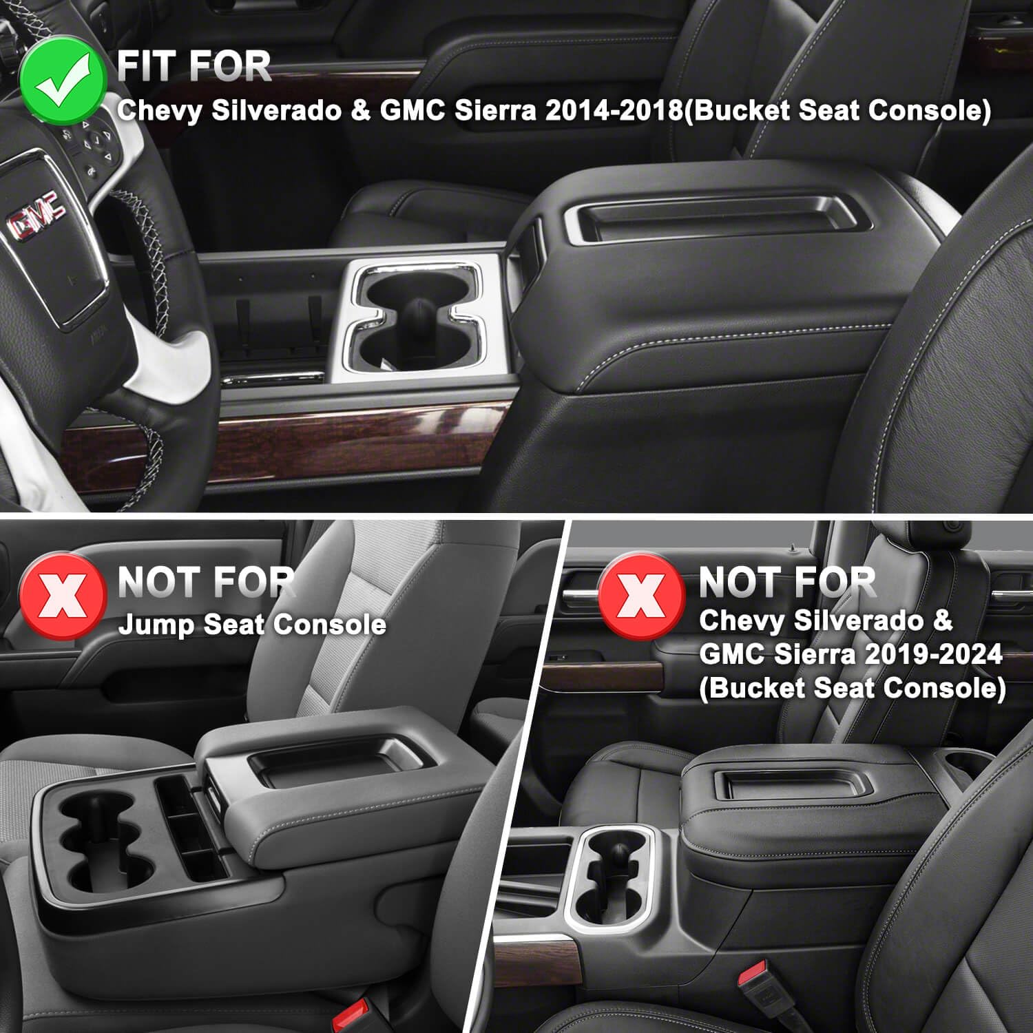 Center Console Lid Armrest Cover, Compatible with 2008-2014 Chevy Center Console Lid Armrest Cover, Compatible with 2008-2014 Chevy