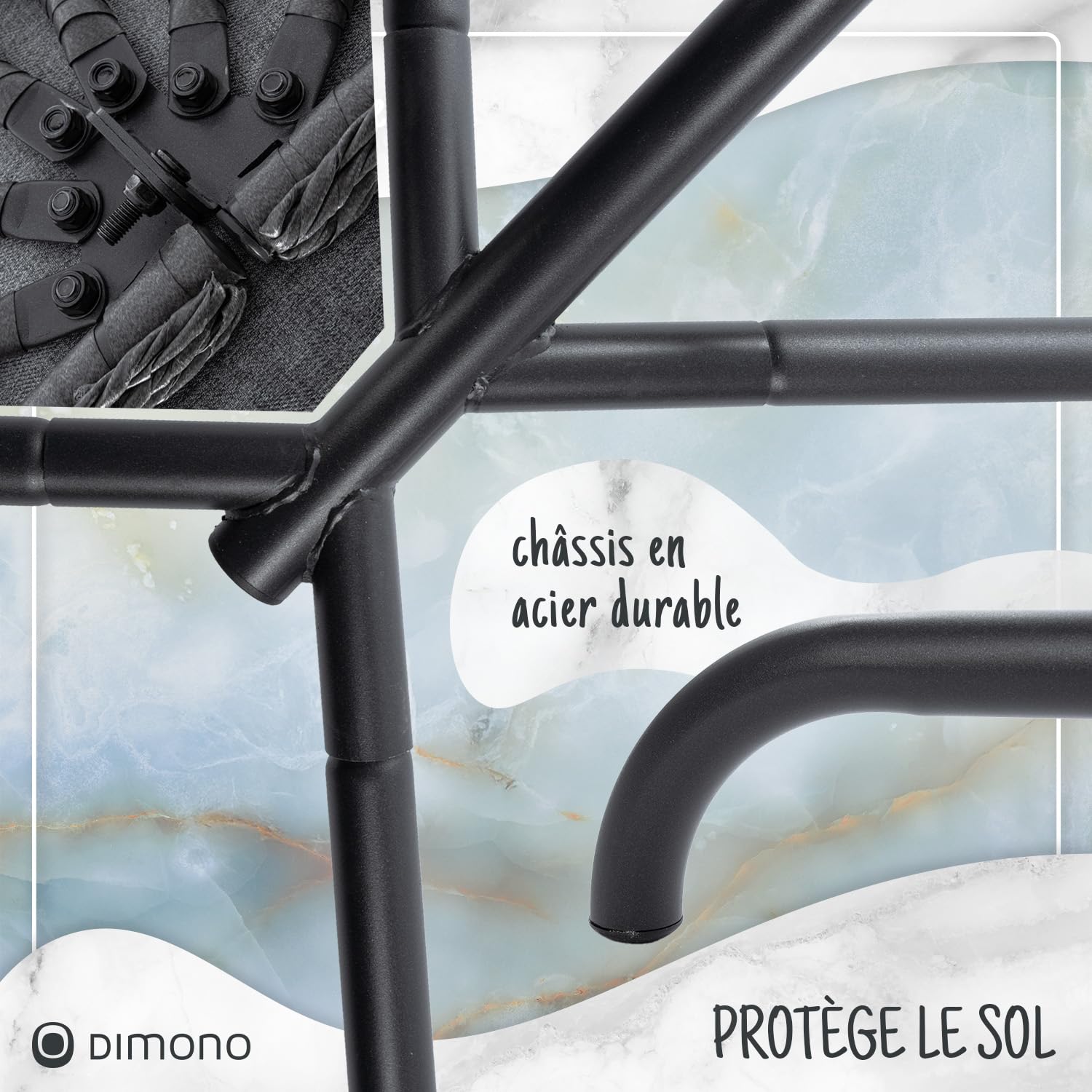 Chaise Suspendue avec Support ; Fauteuil de Relaxation en rotin Suspendu Outdoor & Indoor ; Balançoire Egg idéale pour Le Jardin, la terrasse, Le Coin Lecture UVM. Capacité de Charge de 120kg (Gris)