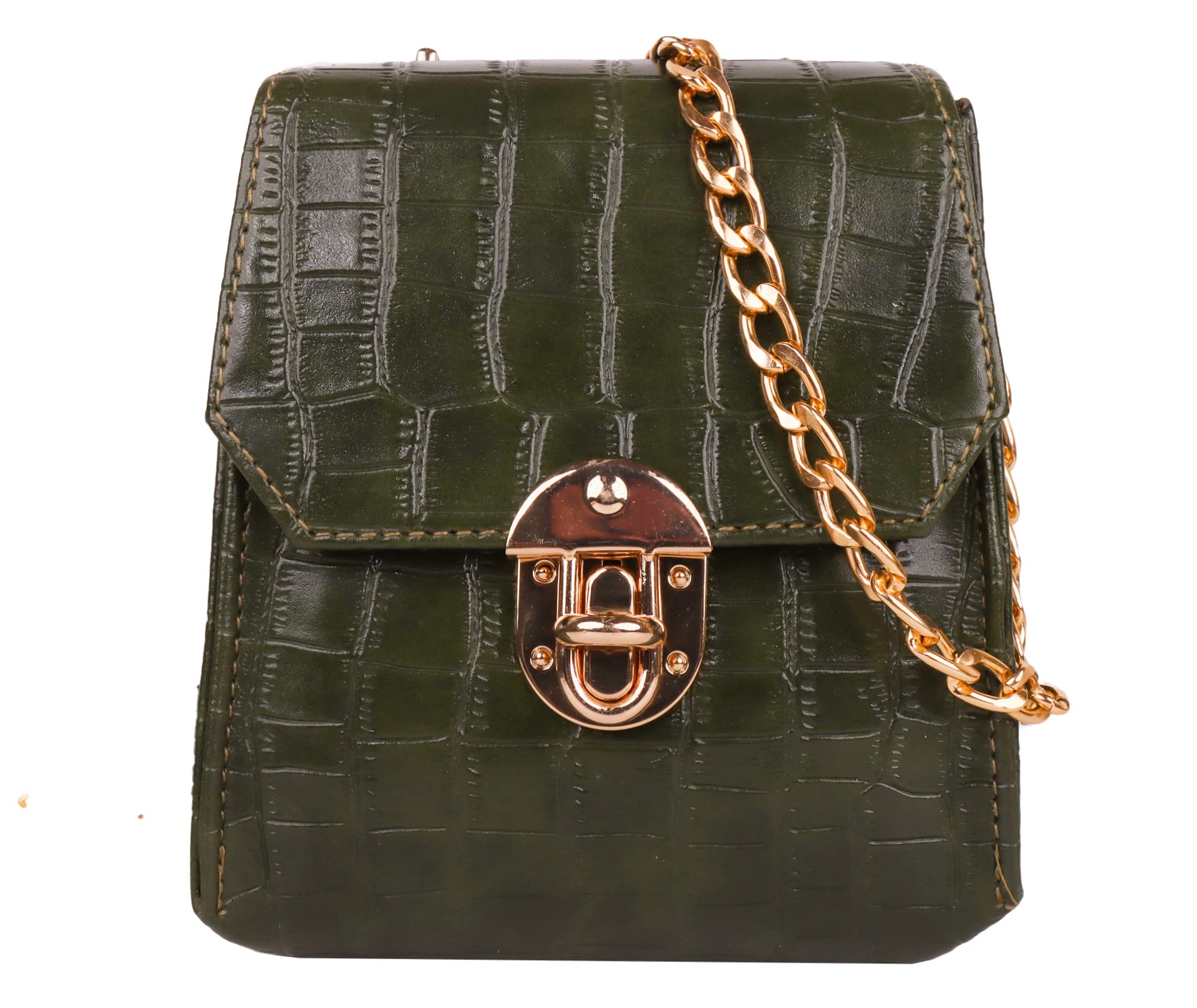 ALIZA Leatherette Formal Casual Stylish Shoulder Crossbody Sling bag (GREEN) (B0BC4W5XVF) Amazon Price History, Amazon Price Tracker
