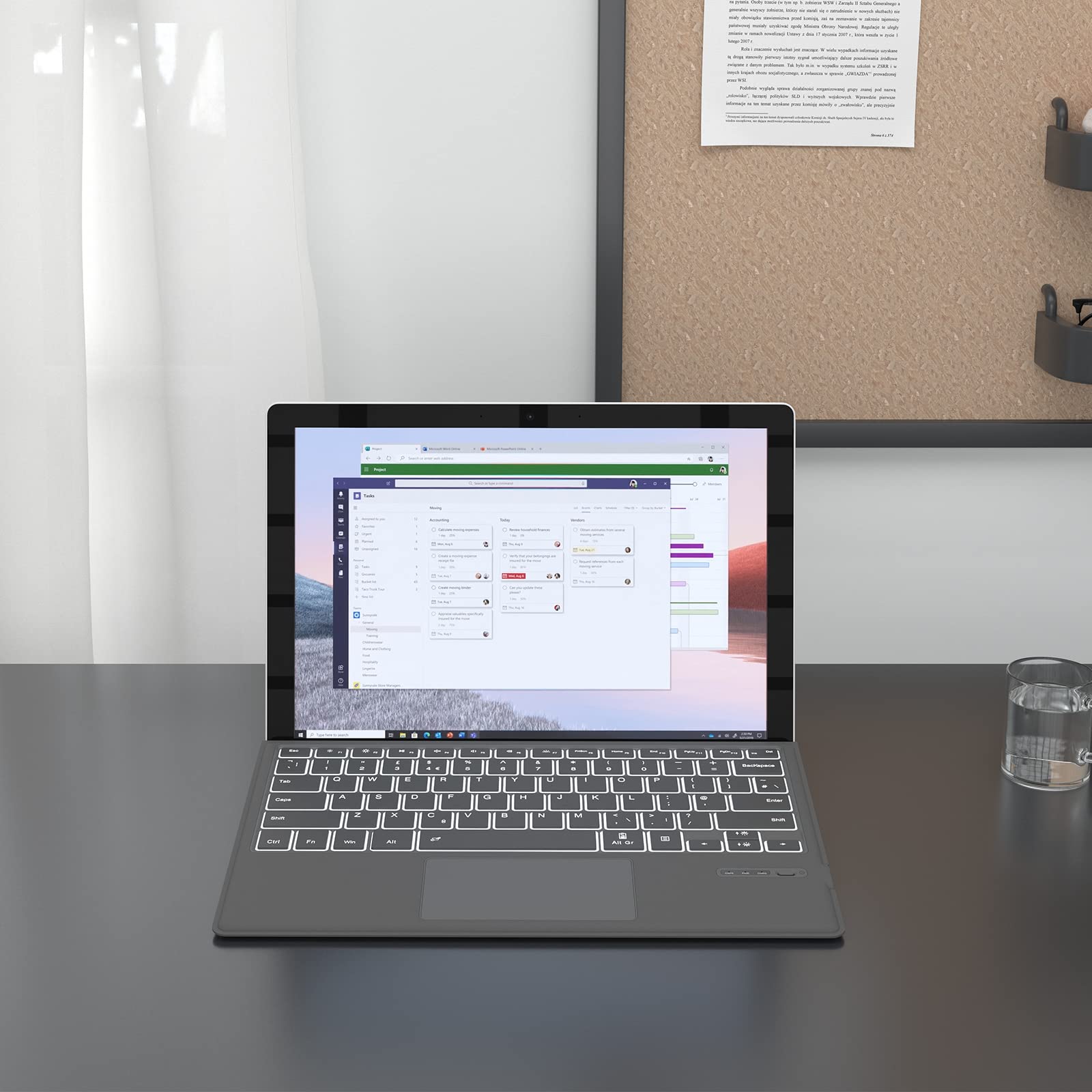 Buy Earto Surface Pro 7 Keyboard, Surface Pro Type Cover with 7 Colors