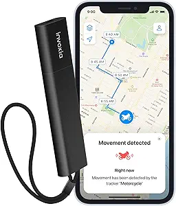 Invoxia Real Time GPS Tracker with 2 Year Subscription NO FEES — For Vehicles, Cars, Motorcycles, Bikes, Kids — Battery 120 Hours (moving) to 4 Months (stationary) — Anti-Theft Alerts