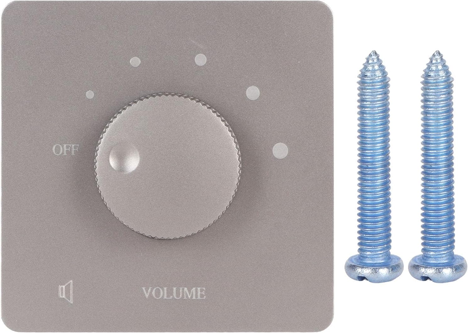 50W Wall Volume Control, 5 Gears Tuning Knob Controller for Home Speakers (Gray)