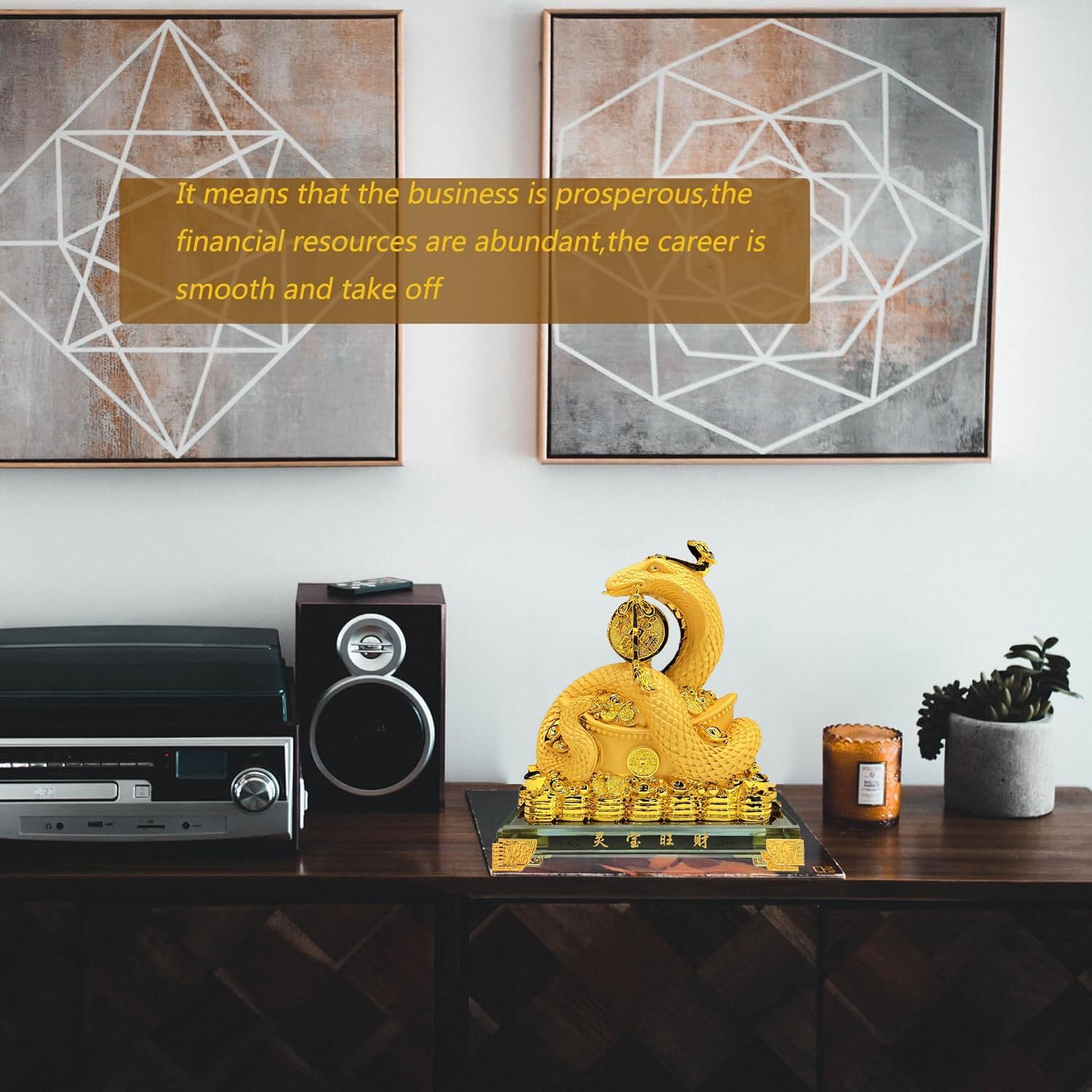 Statuette da collezione in resina dorata Feng Shui del Feng Shui 2025, decorazione per fortuna e ricchezza, perfette per la casa o l'ufficio
