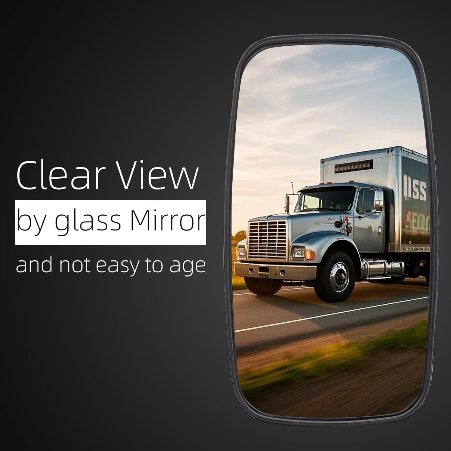 2PCS 12.6x7.5 inch Large Truck mirrors-Glass tractor mirrors-Side Mirrors for Truck, Towing, Tractor, Van and Bus