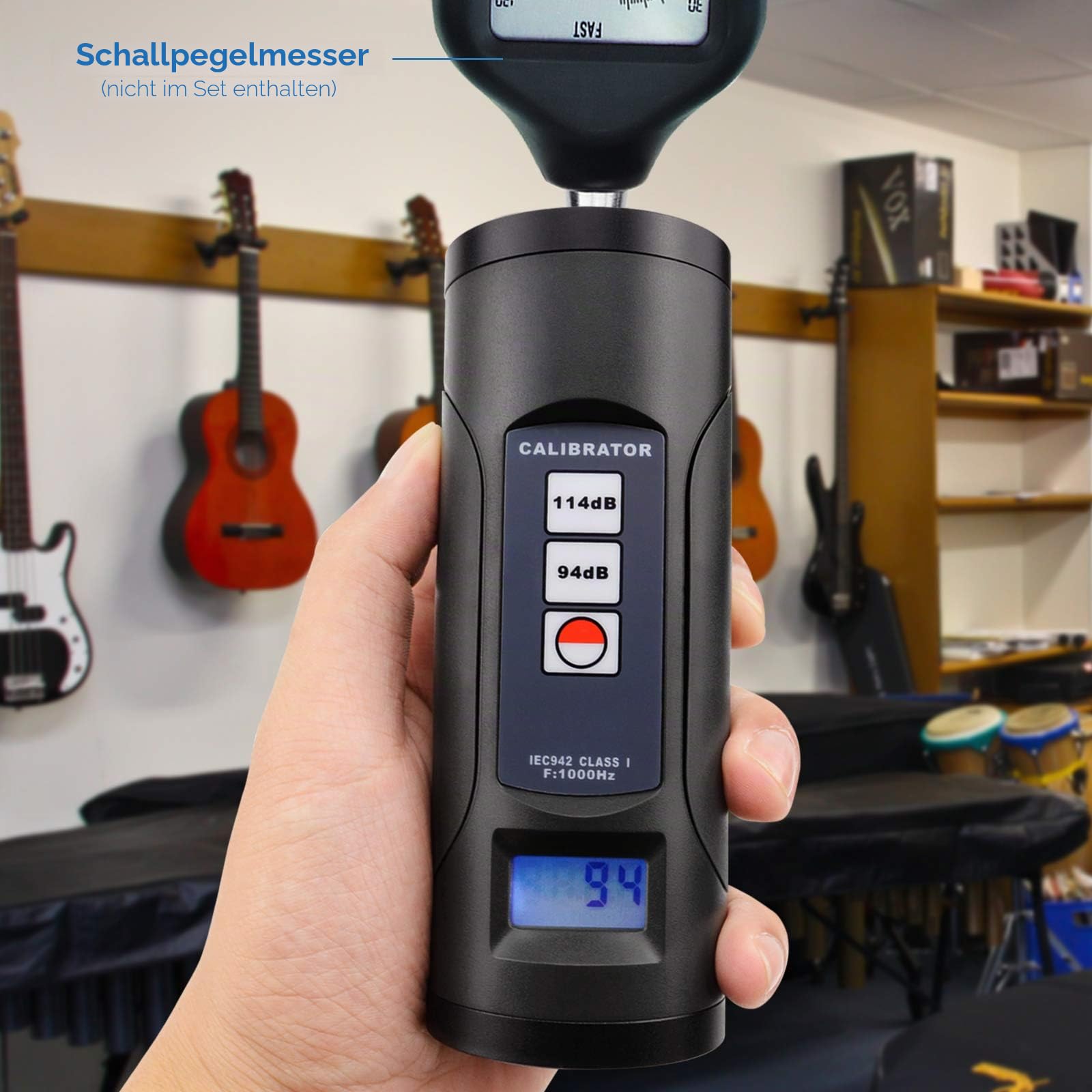 Digital Sound Level Meter Kalibrator 94db & 114db Für 1/2" Und 1" Zoll Mikrofon Geräusche Decibel Kalibrierwerkzeug