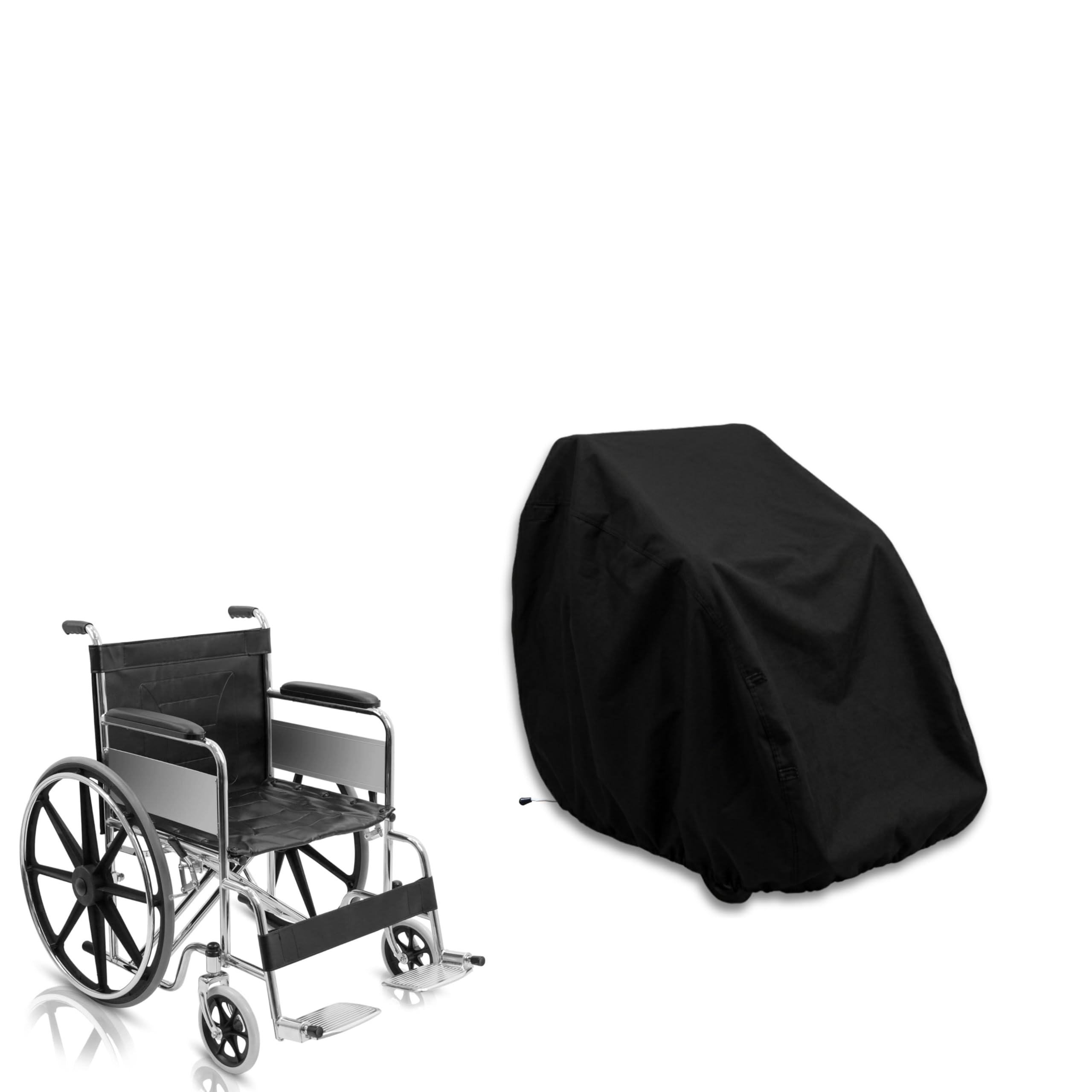 KHOOBREZ Indoor Outdoor Dust Waterproof Wheelchair Cover WCC(Black)