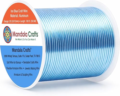 Vista 230 de Mandala Crafts - Alambre de aluminio anodizado de calibre 10 para manualidades de joyería - 32 pies de alambre flexible de cobre coloreado - Doble
